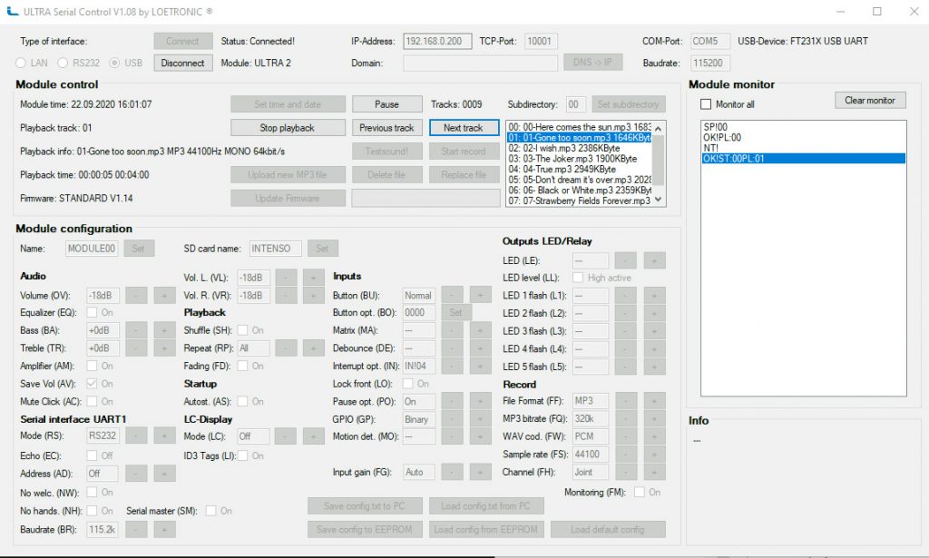 Loetronic ULTRA RTC control software