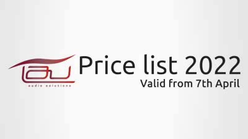 New price list April 2022