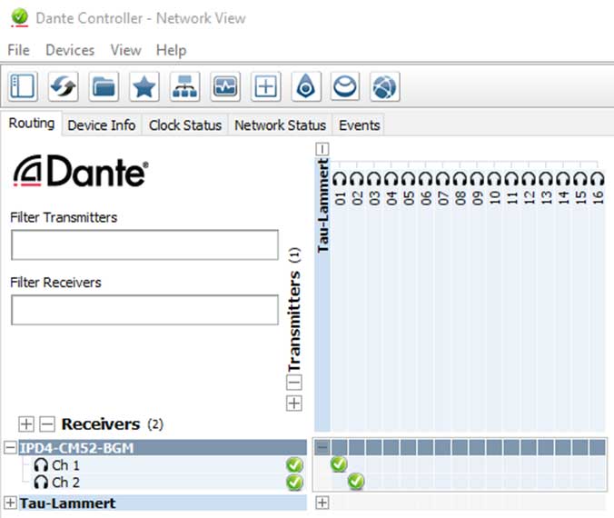 Dante Controller-Software